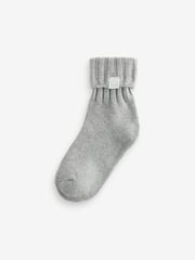 Cream,Grey and Neutral 3 Pack Cotton Rich Roll Top Ankle Socks - Image 3 of 4