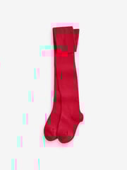Red Navy Blue and Cream 3 Pack Cotton Rich Tights - Image 2 of 4