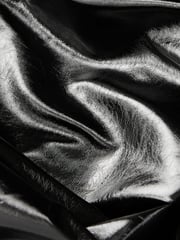 Black Premium High Shine Midi Skirt - Image 6 of 6