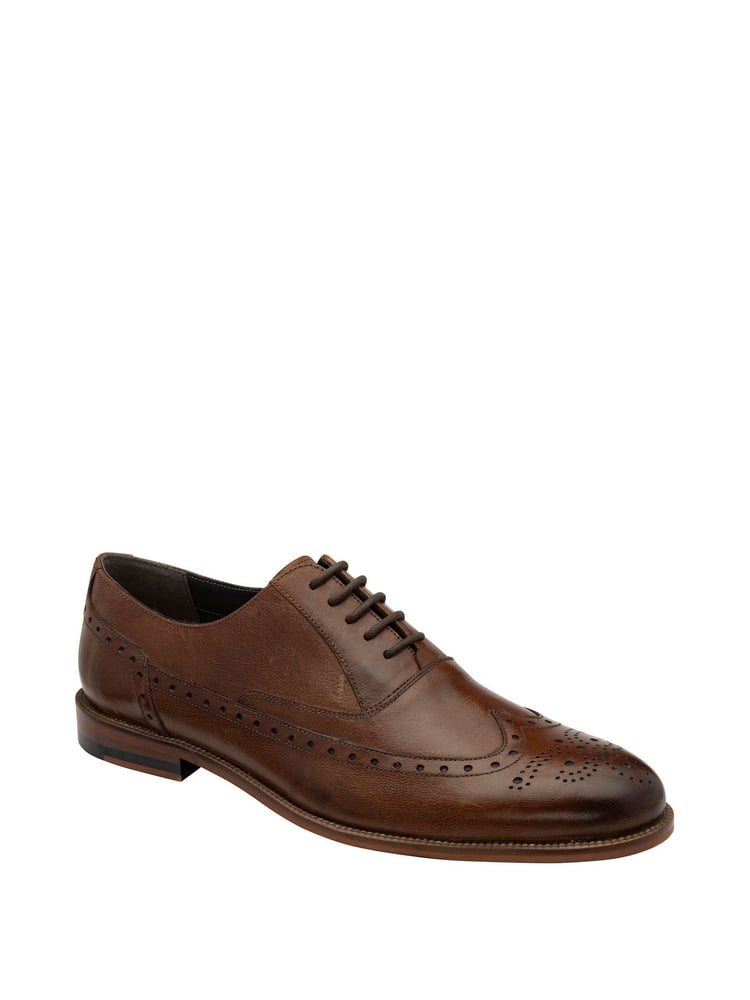 Frank Wright Brown Leather Lace Up Brogues - Image 1 of 4