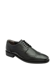 Frank Wright Black Leather Lace Up Brogues - Image 1 of 4