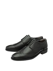 Frank Wright Black Leather Lace Up Brogues - Image 2 of 4