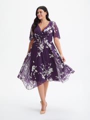 Scarlett & Jo Purple Julie Hanky Hem Dress - Image 1 of 4