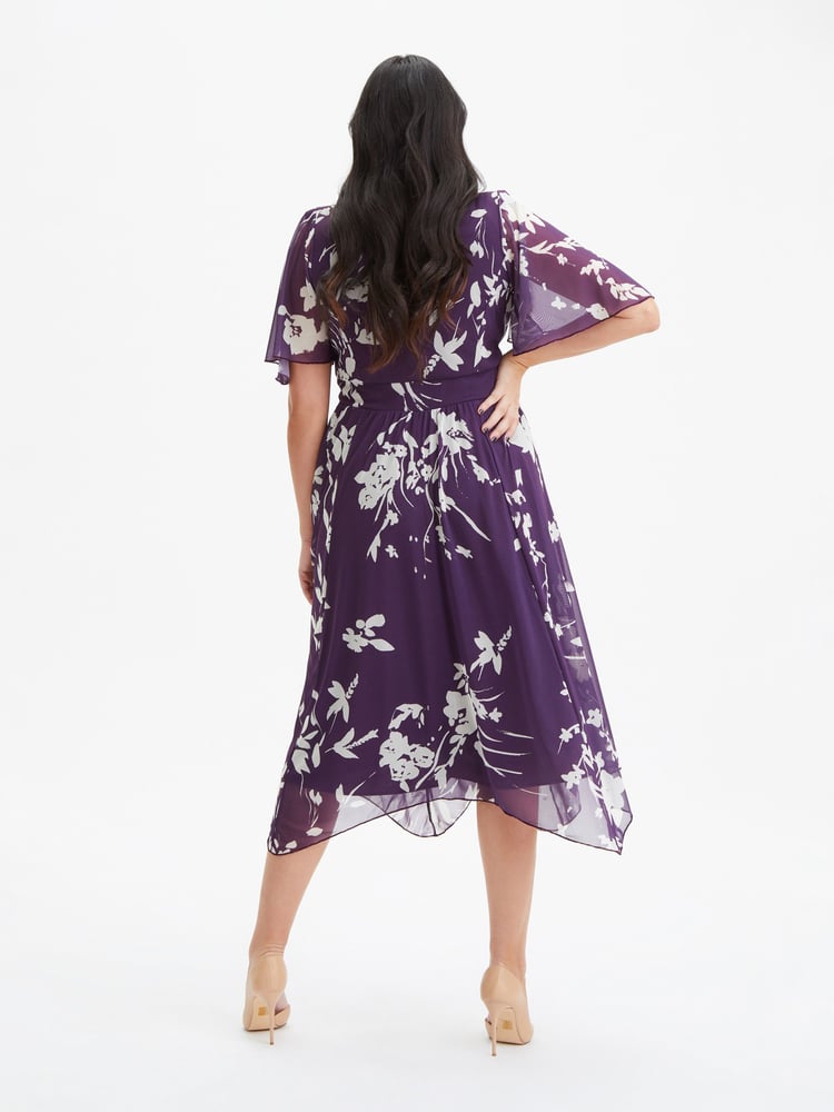 Scarlett & Jo Purple Julie Hanky Hem Dress - Image 2 of 4