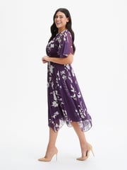 Scarlett & Jo Purple Julie Hanky Hem Dress - Image 3 of 4