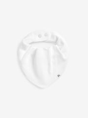 White Baby 100% Cotton Bibs 5 Pack - Image 2 of 2