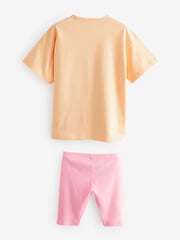 Cream/ Yellow/ Pink 100% Cotton Short Pyjamas 2 Pack (3-16yrs) - Image 7 of 9