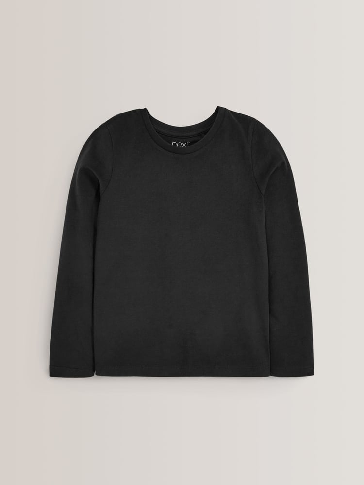 Monochrome Long Sleeve Basic T-Shirts 3 Pack (3-16yrs) - Image 2 of 6