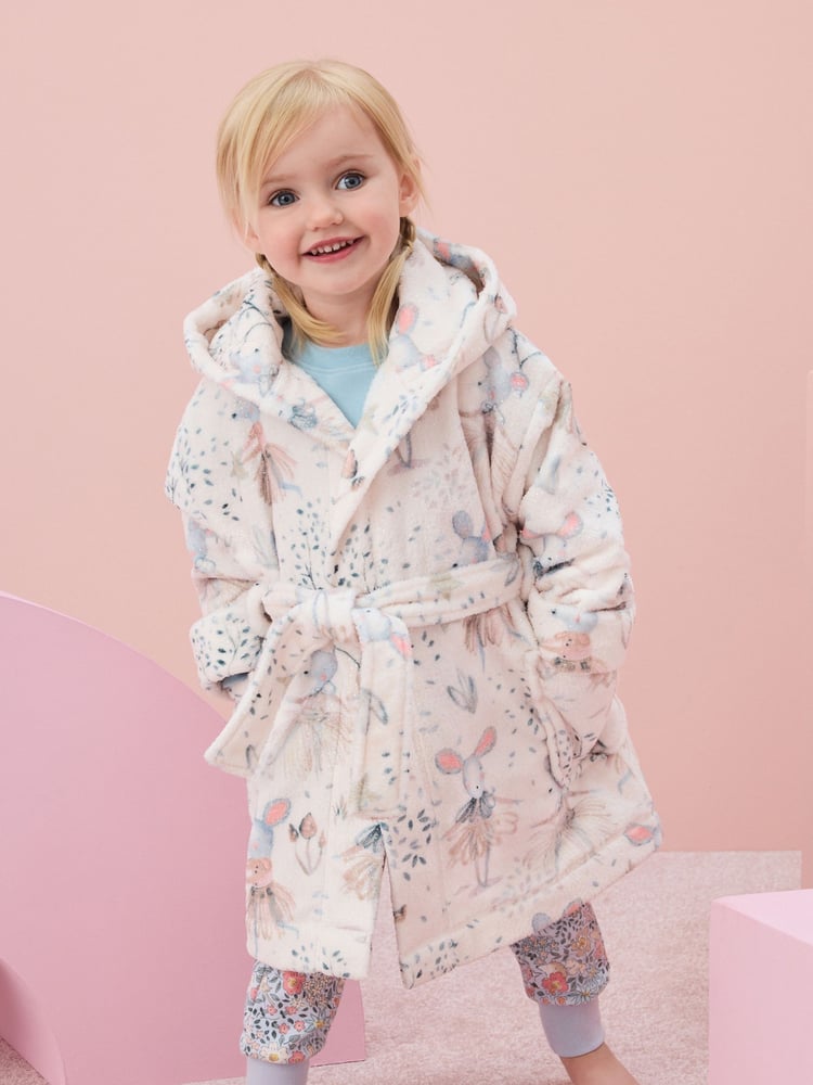 Cream Mouse Fairy Soft Touch Fleece Dressing Gown (9mths-10yrs) - Image 1 of 7 Cream Mouse Fairy Soft Touch Fleece Dressing Gown (9mths-10yrs) - Image 1 of 7