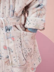 Cream Mouse Fairy Soft Touch Fleece Dressing Gown (9mths-10yrs) - Image 4 of 7