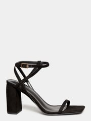 Long Tall Sally Black Faux Suede Block Heels - Image 3 of 6