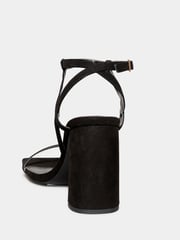 Long Tall Sally Black Faux Suede Block Heels - Image 4 of 6