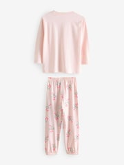 Pink/Cream 100% Cotton Reindeer Christmas Joggers (3-16yrs) - Image 6 of 8