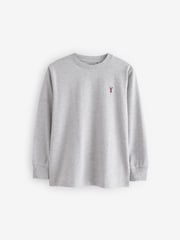 Berry Red/Grey/White/Blue Long Sleeve Cosy T-Shirts 4 Pack (3-16yrs) - Image 2 of 7