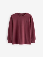 Berry Red/Grey/White/Blue Long Sleeve Cosy T-Shirts 4 Pack (3-16yrs) - Image 3 of 7