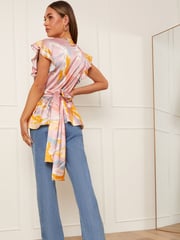 Chi Chi London Multi Twist Front Printed Top - Image 2 of 5