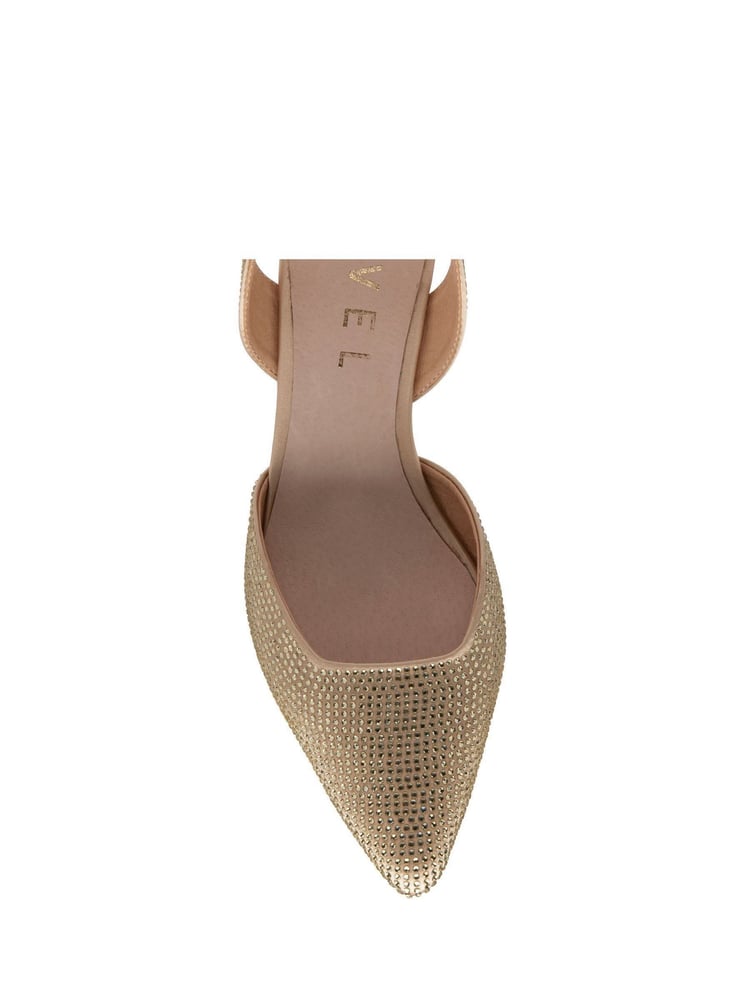Ravel Gold Diamante Sling Back Shoes - Image 4 of 4 Ravel Gold Diamante Sling Back Shoes - Image 4 of 4