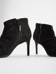 Black Forever Comfort® Point Toe Ruched Ankle Boots - Image 3 of 5