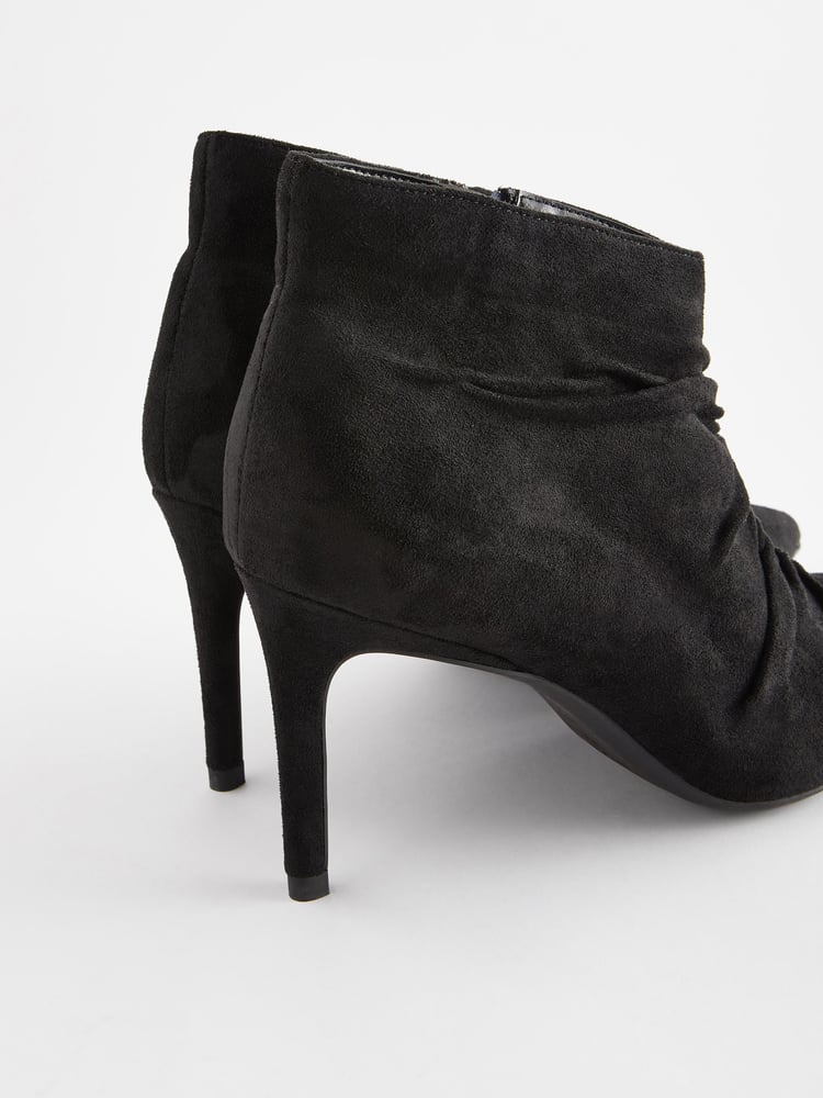 Black Forever Comfort® Point Toe Ruched Ankle Boots - Image 5 of 5