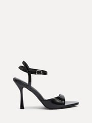 Linzi Black Eleni Open Toe Pointed Heels With Asymmetric Front Strap - Image 2 of 5