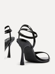 Linzi Black Eleni Open Toe Pointed Heels With Asymmetric Front Strap - Image 4 of 5