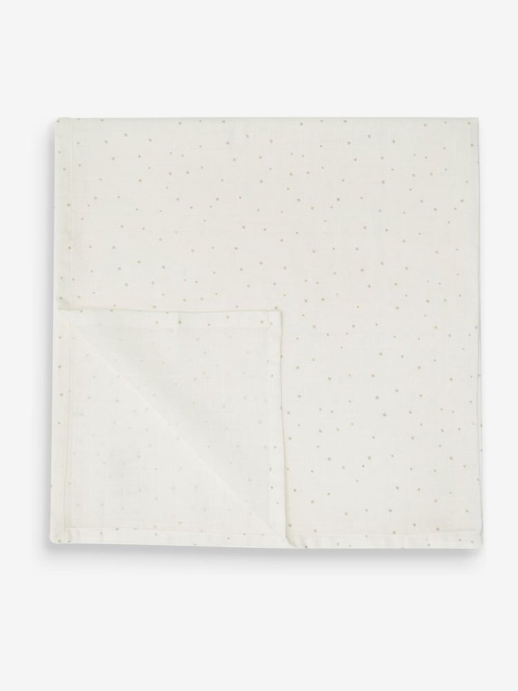 Soft White Baby Muslin Cloths 4 Packs - Image 5 of 5