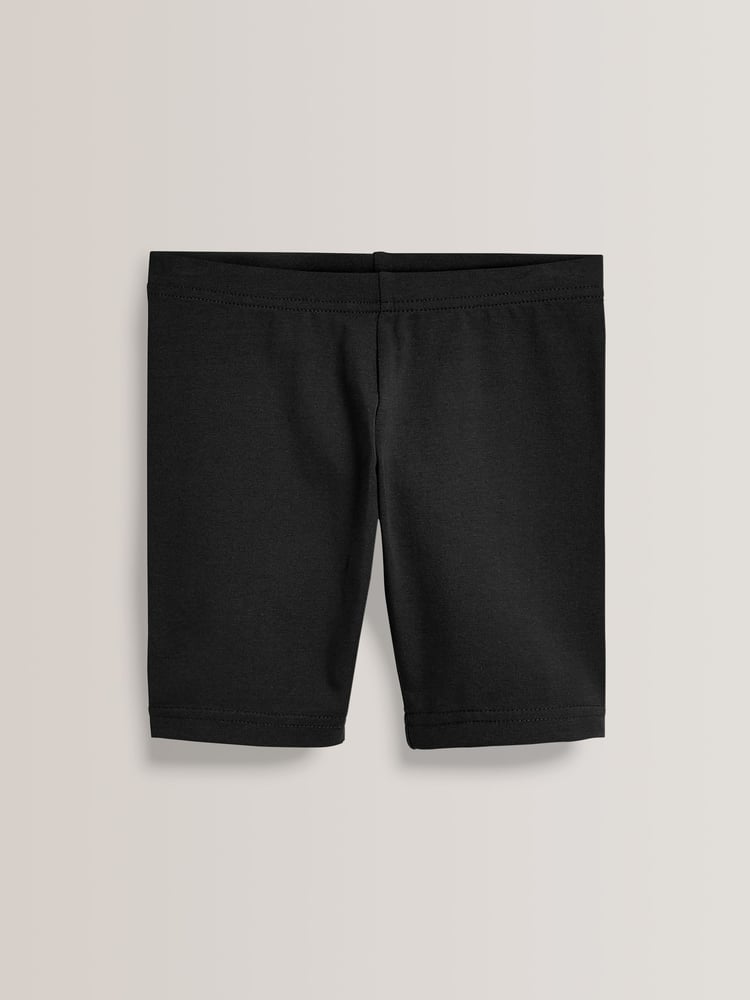 Black Regular Length 2 Pack Cotton Rich Stretch Cycle Shorts (3-16yrs) - Image 2 of 5