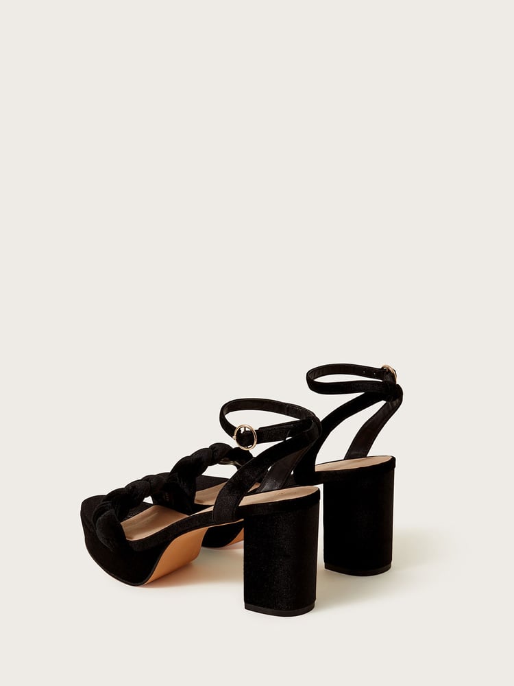 Monsoon Plait Velvet Platform Heels - Image 3 of 3