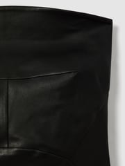 Reiss Black Iona Strapless Leather Top - Image 6 of 6
