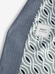 Blue Regular Fit Textured Suit Waistcoat - Image 8 of 8