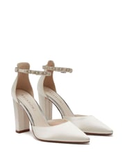 Rainbow Club Natural Amelie Ivory Wedding Satin Shoes - Image 5 of 6