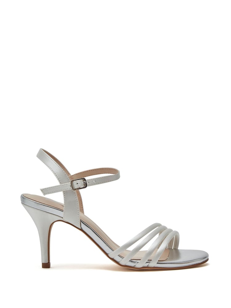 Rainbow Club Natural Dakota Ivory Satin Sandals - Image 1 of 6