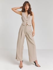 Simply Be Cream Tailored Waistcoat - Image 1 of 4