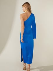 Ro&Zo Blue Selena One Shoulder Dress - Image 3 of 5