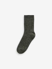 Pink and Green Cotton Rich Sparkle Ankle Socks 2 Pack - Image 3 of 3