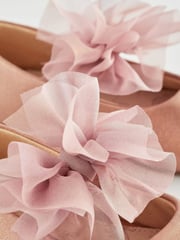 Pink Wide Fit (G) Mary Jane Bridesmaid Bow Occasion Shoes - Image 3 of 5