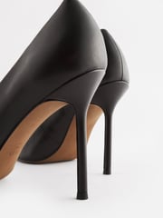 Black Forever Comfort Leather Point Toe Court Shoes - Image 5 of 8