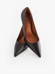 Black Forever Comfort Leather Point Toe Court Shoes - Image 6 of 8