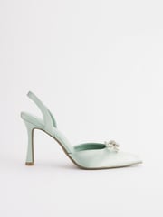 Mintgrün - Forever Comfort® Schuhe mit Absatz, Fersenriemen und Zierschleife - Bild 6 von 8