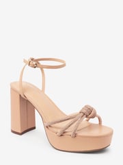 Rose Gold Forever Comfort® Platform Bling Twist Sandals - Image 4 of 6