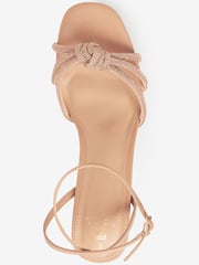 Rose Gold Forever Comfort® Platform Bling Twist Sandals - Image 5 of 6
