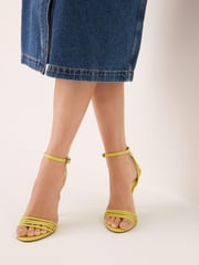 Lime Green Forever Comfort® Barely There Stiletto Sandals - Image 4 of 9