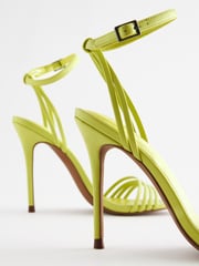 Lime Green Forever Comfort® Barely There Stiletto Sandals - Image 8 of 9