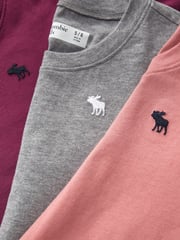 Abercrombie & Fitch Multi Three Pack Long Sleeve T-Shirts - Image 6 of 6
