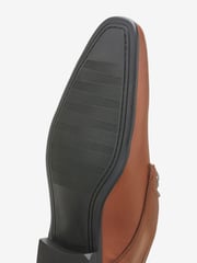 Tan Brown Wide Fit Leather Plain Derby Shoes - Image 4 of 5