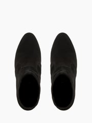 Dune London Black Optical Stretch Sock Ankle Boots - Image 4 of 6