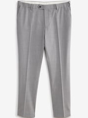Grey Slim Fit Motion Flex Stretch Wool Blend Suit: Trousers - Image 2 of 5
