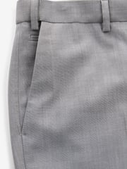 Grey Slim Fit Motion Flex Stretch Wool Blend Suit: Trousers - Image 3 of 5