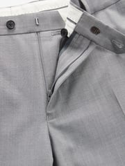 Grey Slim Fit Motion Flex Stretch Wool Blend Suit: Trousers - Image 4 of 5