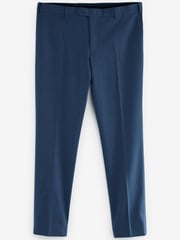 Blue Slim Fit Motion Flex Stretch Wool Blend Suit: Trousers - Image 6 of 7